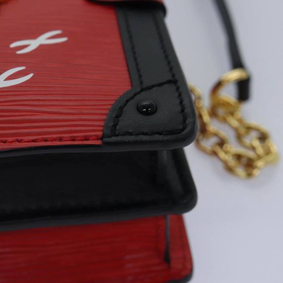 LOUIS VUITTON Epi Trunk Clutch Shoulder Bag Red Black M51697 LV Auth ar12517A - Picture 16 of 16